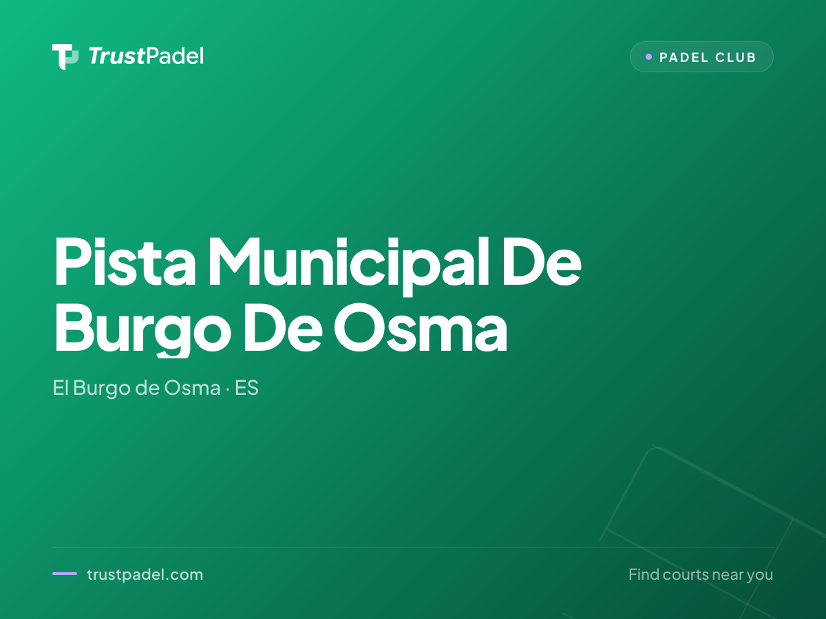 Pista Municipal De Burgo De Osma padel club