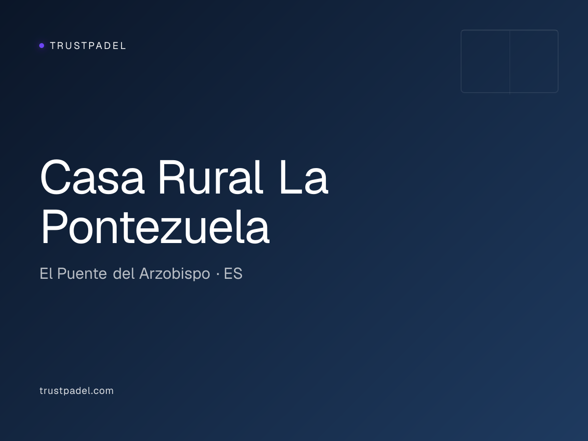 Casa Rural La Pontezuela padel club