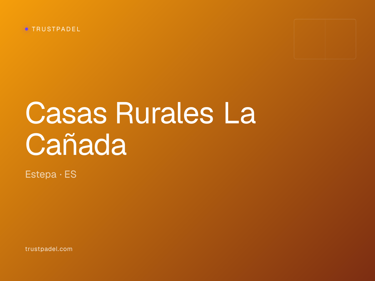 Casas Rurales La Cañada padel club