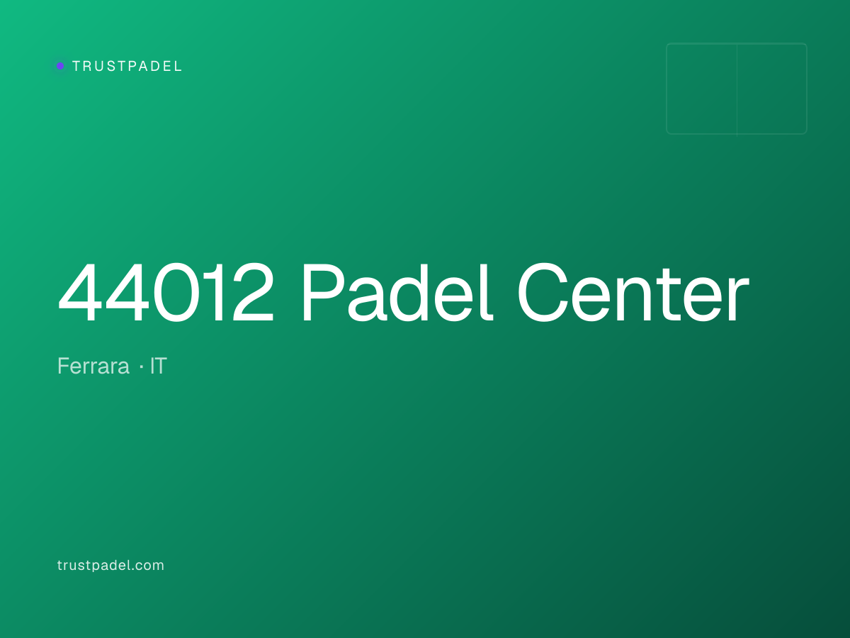 44012 Padel Center padel club