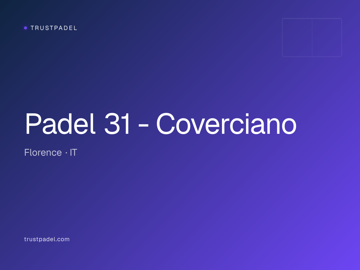 Padel 31 - Coverciano padel club