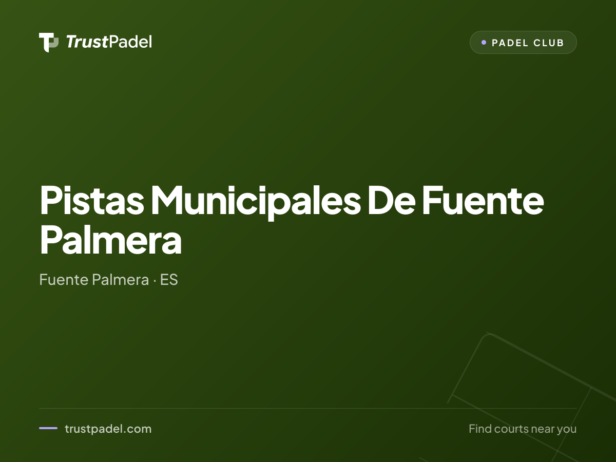 Pistas Municipales De Fuente Palmera padel club