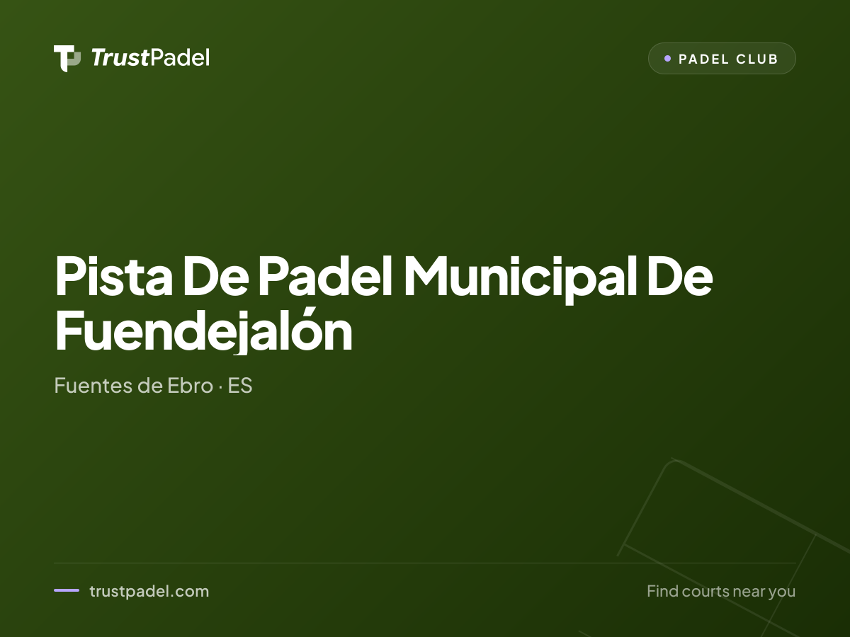 Pista De Padel Municipal De Fuendejalón padel club