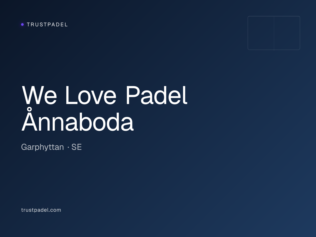 We Love Padel Ånnaboda padel club