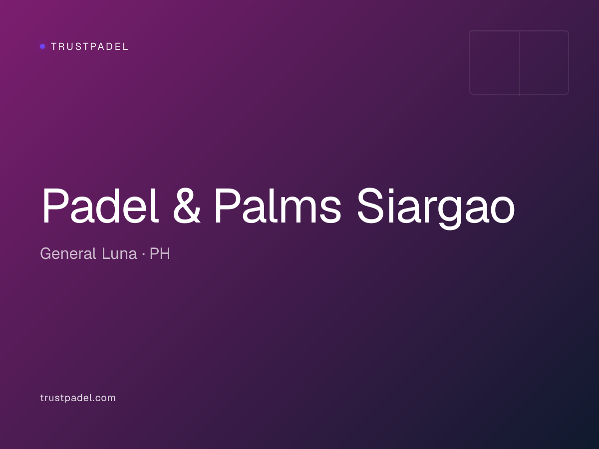 Padel & Palms Siargao padel club