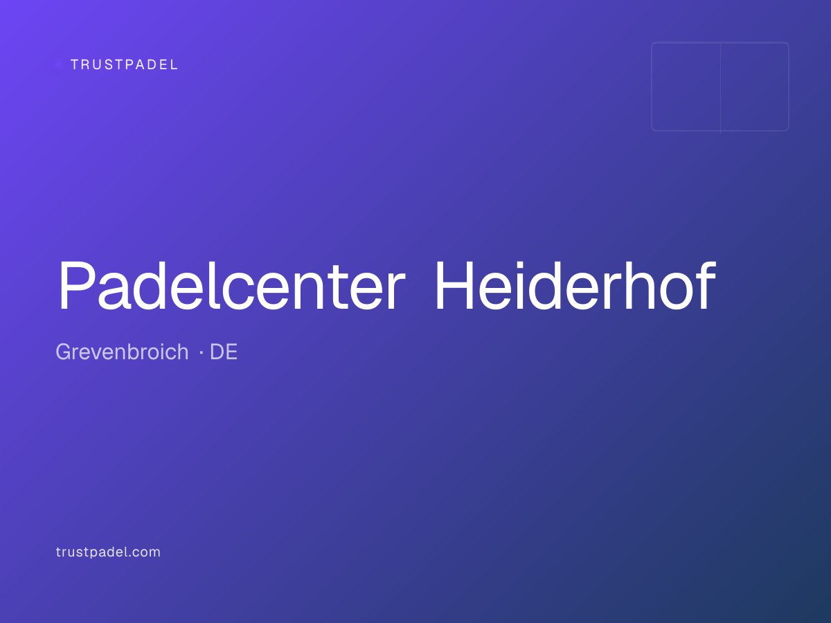 Padelcenter Heiderhof padel club