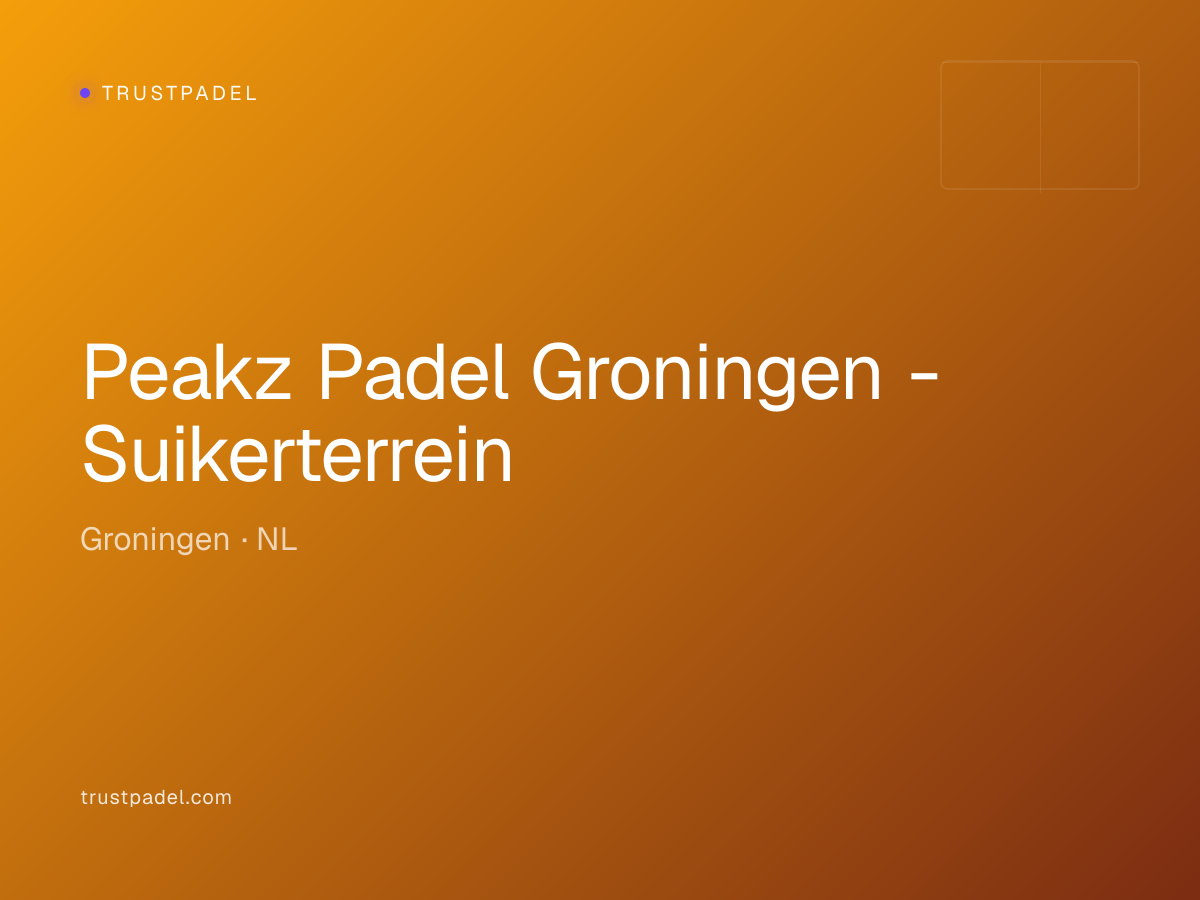 Peakz Padel Groningen - Suikerterrein padel club