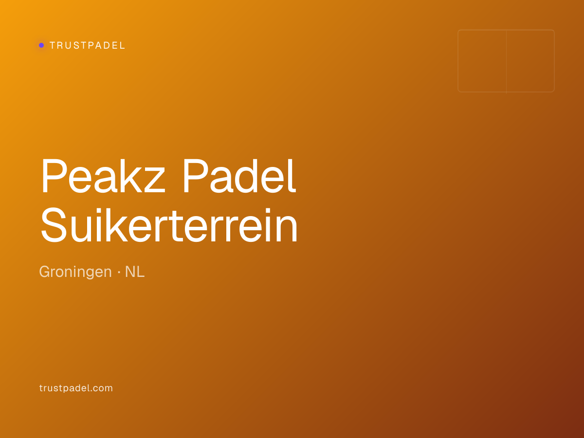 Peakz Padel Suikerterrein padel club