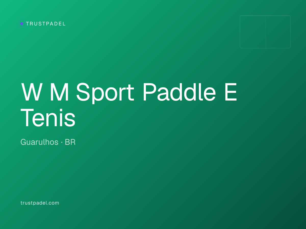 W M Sport Paddle E Tenis padel club