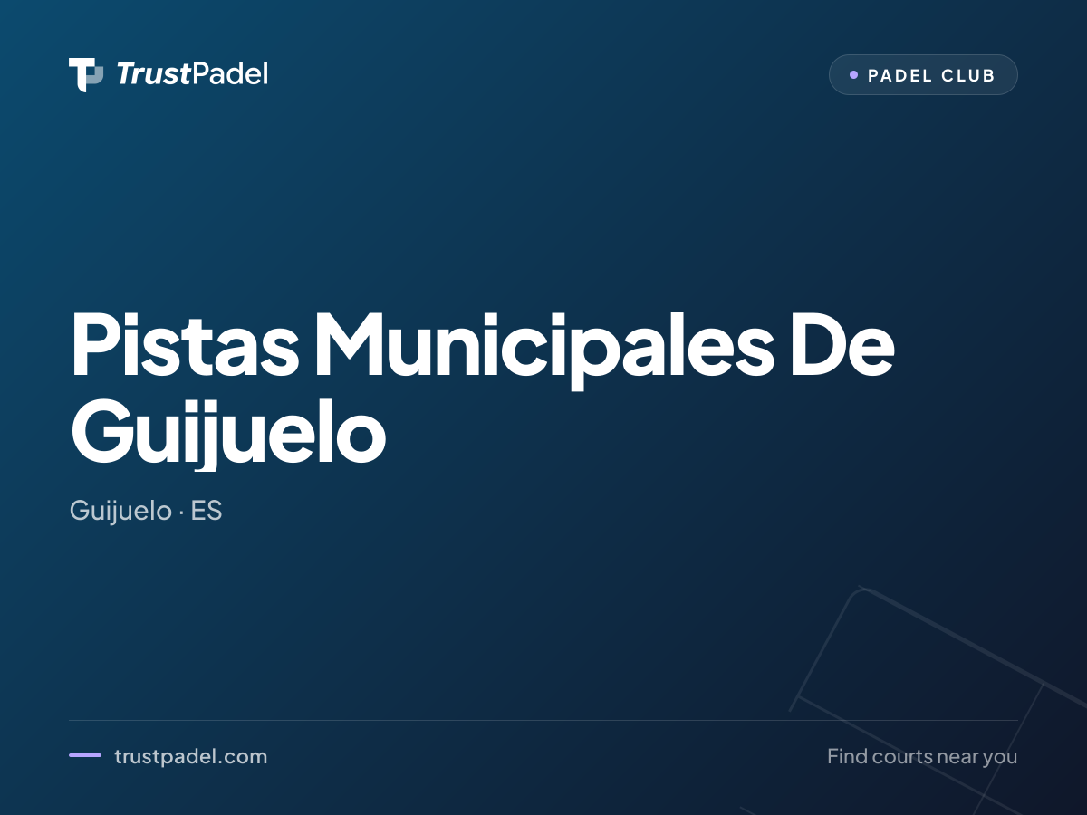 Pistas Municipales De Guijuelo padel club