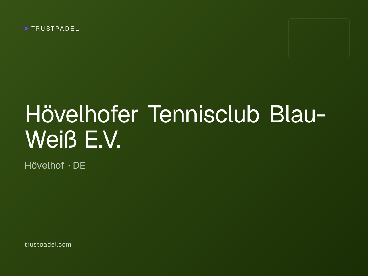 Hövelhofer Tennisclub Blau-Weiß E.V. padel club