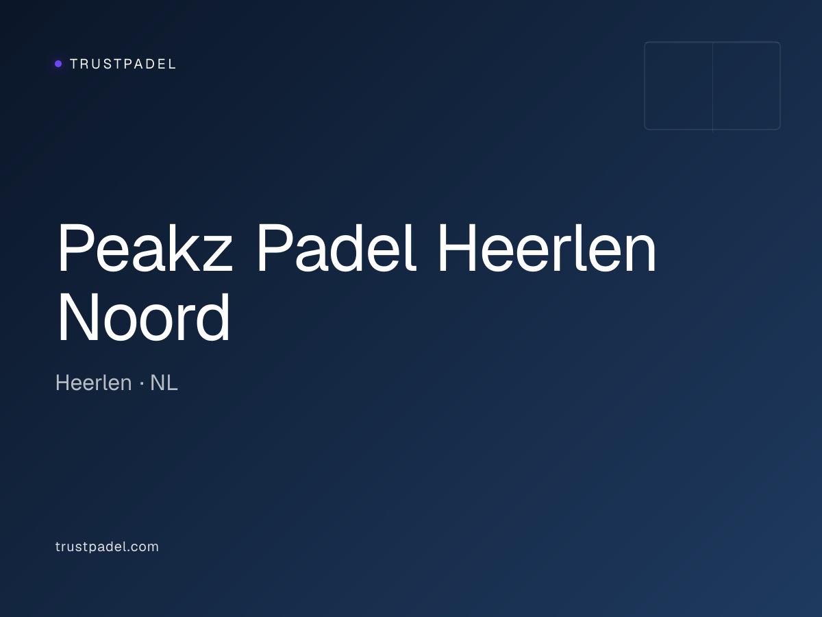 Peakz Padel Heerlen Noord padel club