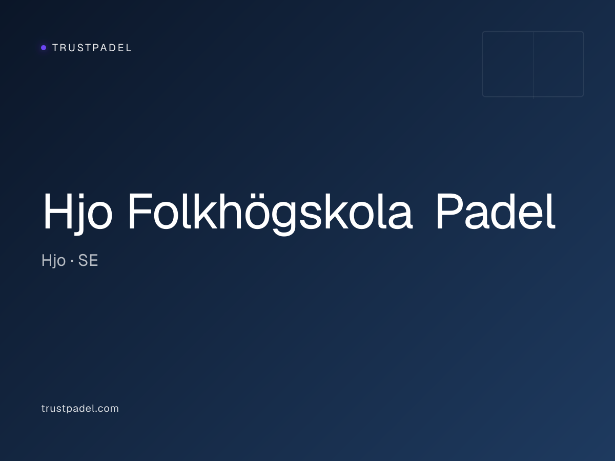Hjo Folkhögskola Padel padel club