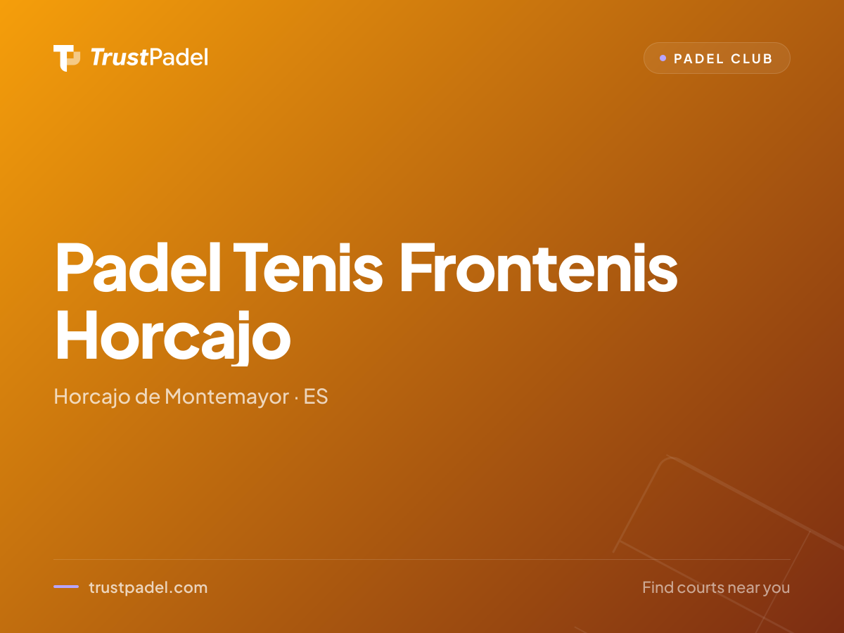 Padel Tenis Frontenis Horcajo padel club