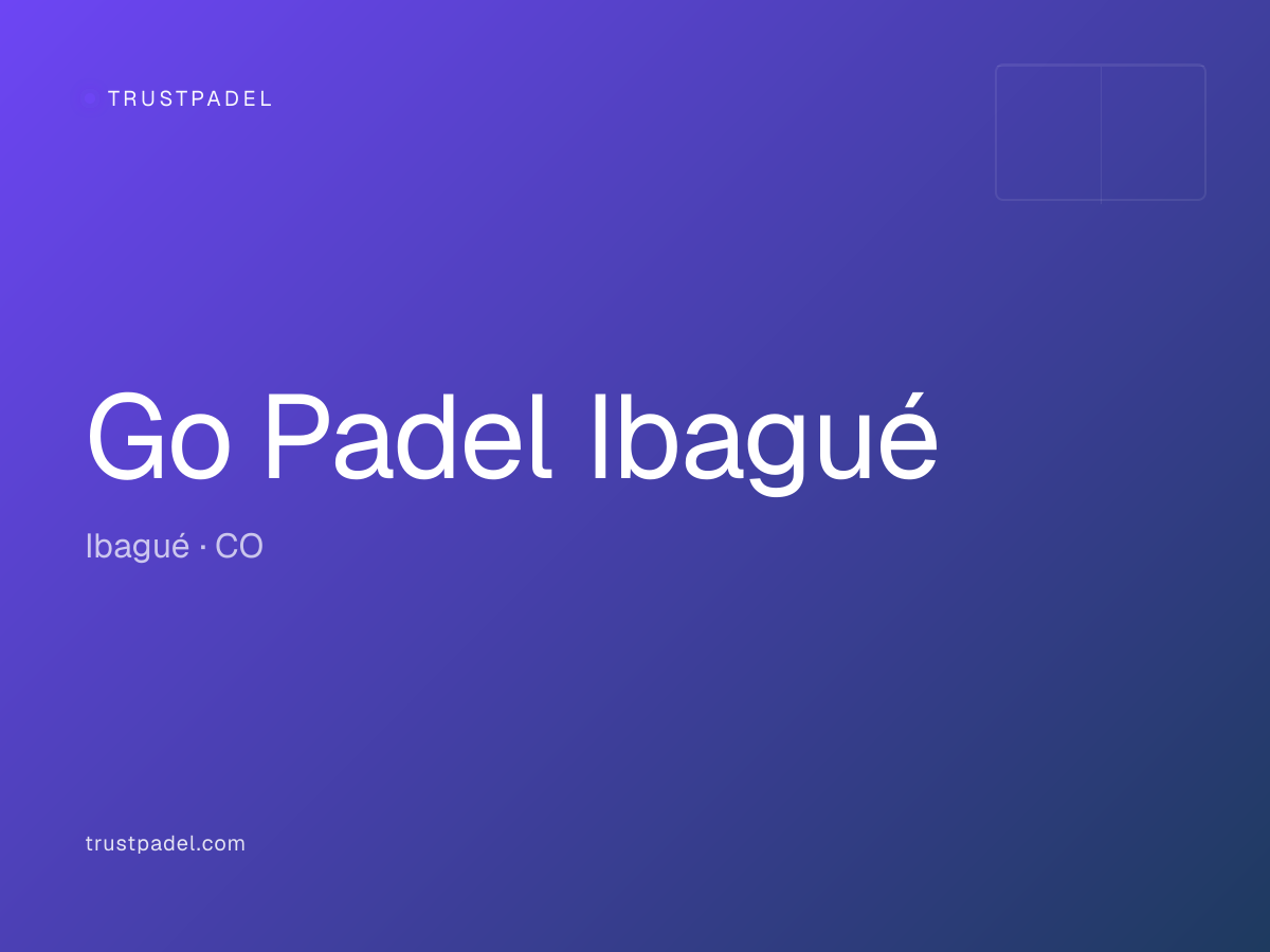 Go Padel Ibagué padel club