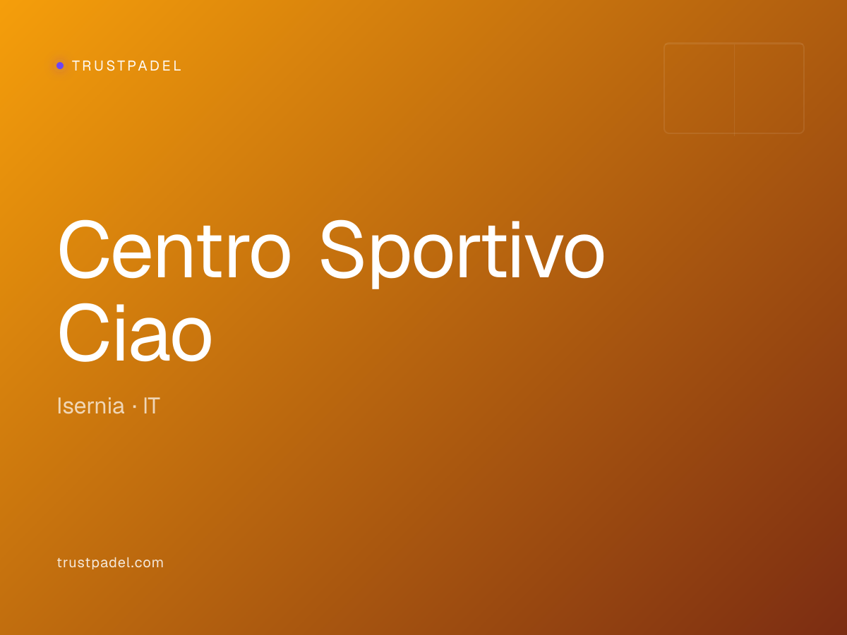Centro Sportivo Ciao padel club