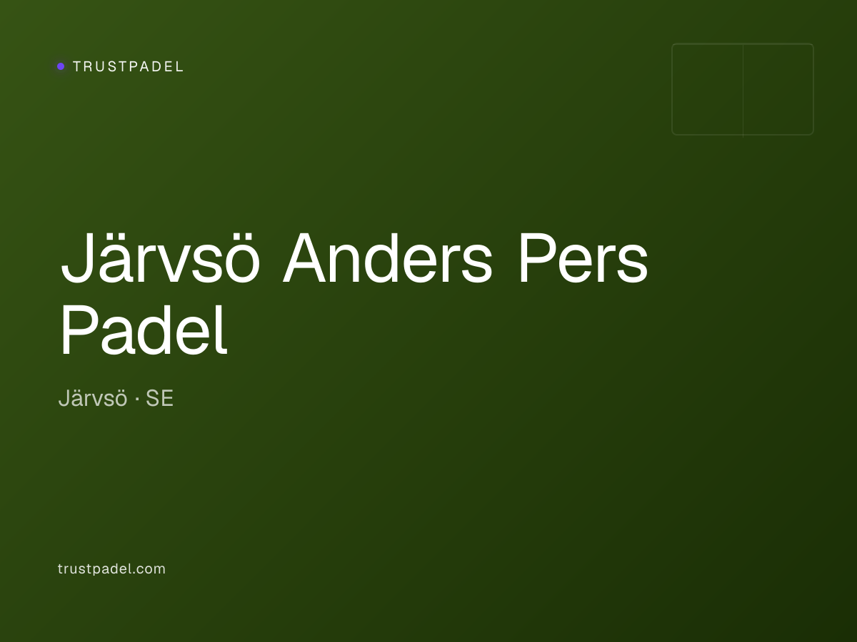 Järvsö Anders Pers Padel padel club