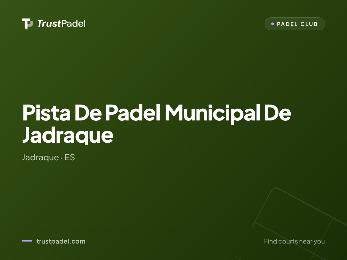 Pista De Padel Municipal De Jadraque padel club