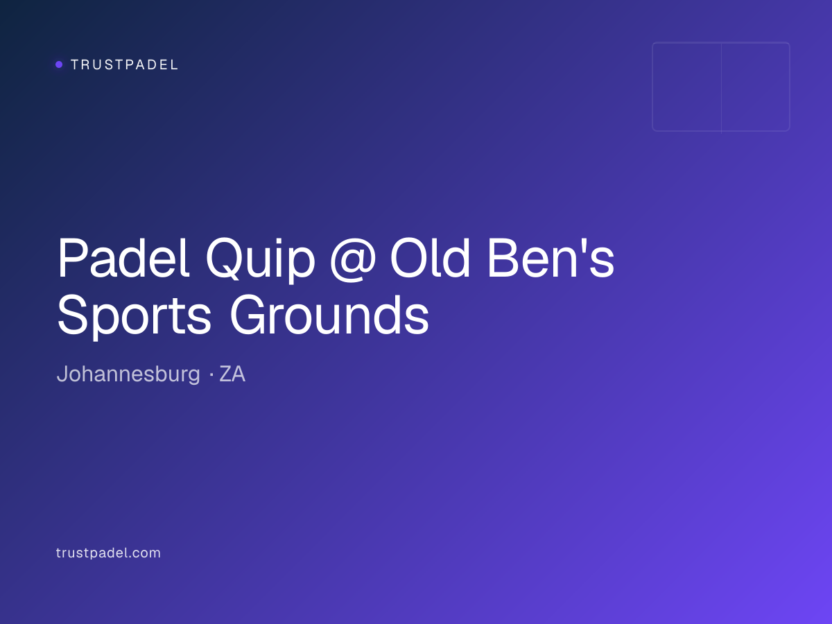Padel Quip @ Old Ben's Sports Grounds padel club