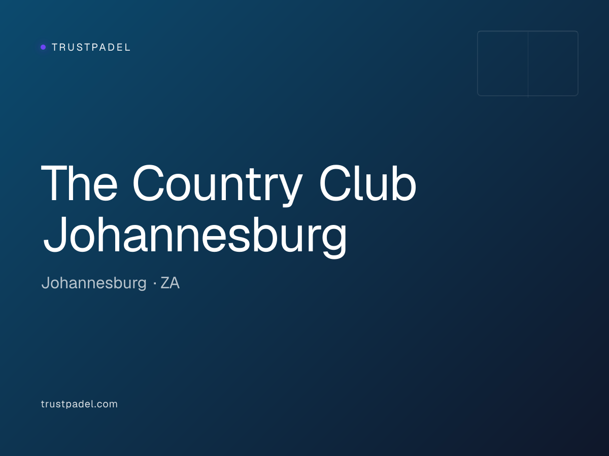 The Country Club Johannesburg padel club