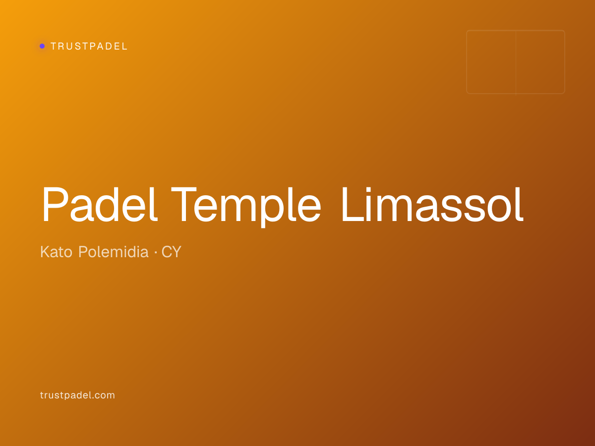 Padel Temple Limassol padel club