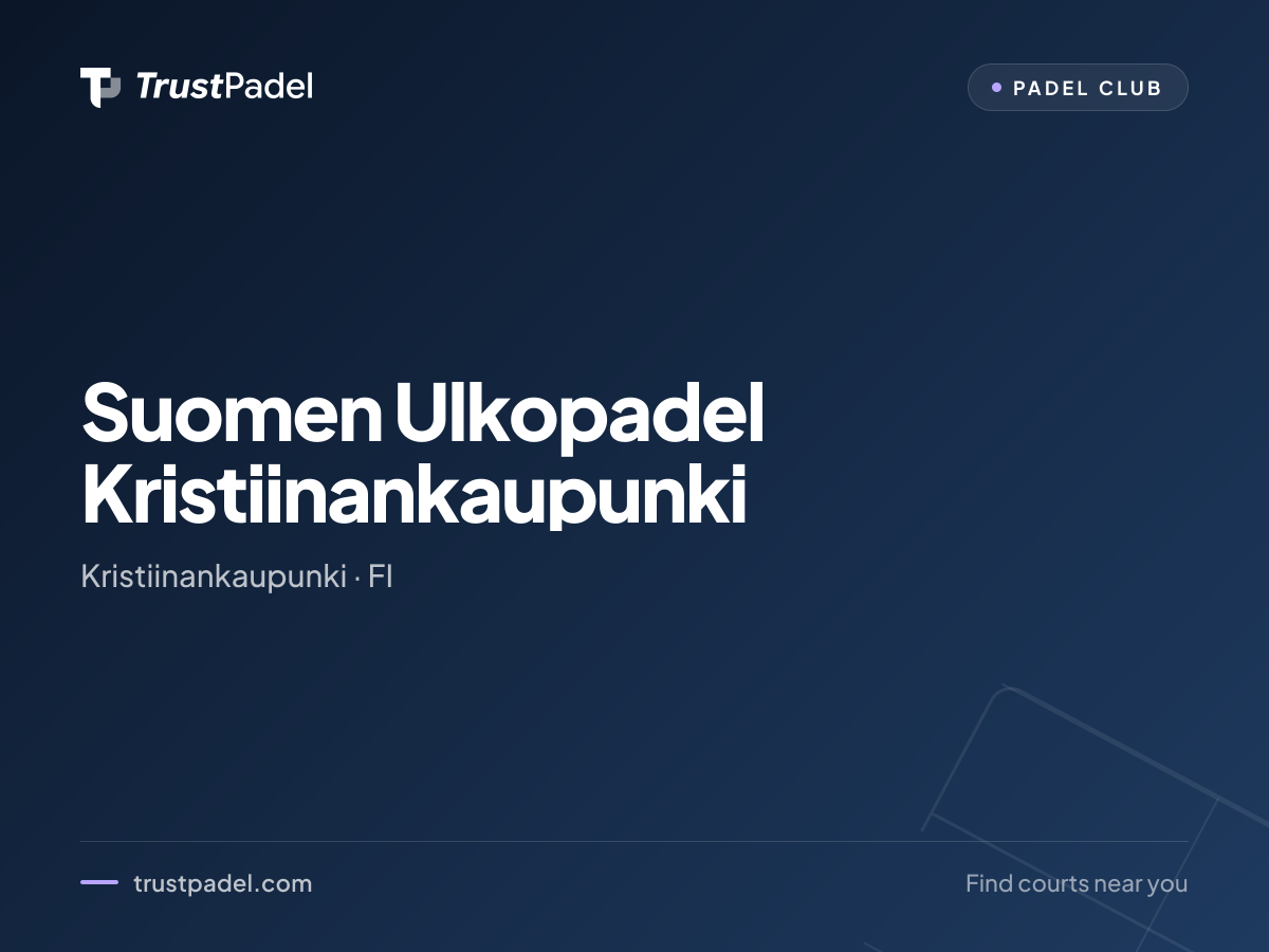 Suomen Ulkopadel Kristiinankaupunki padel club