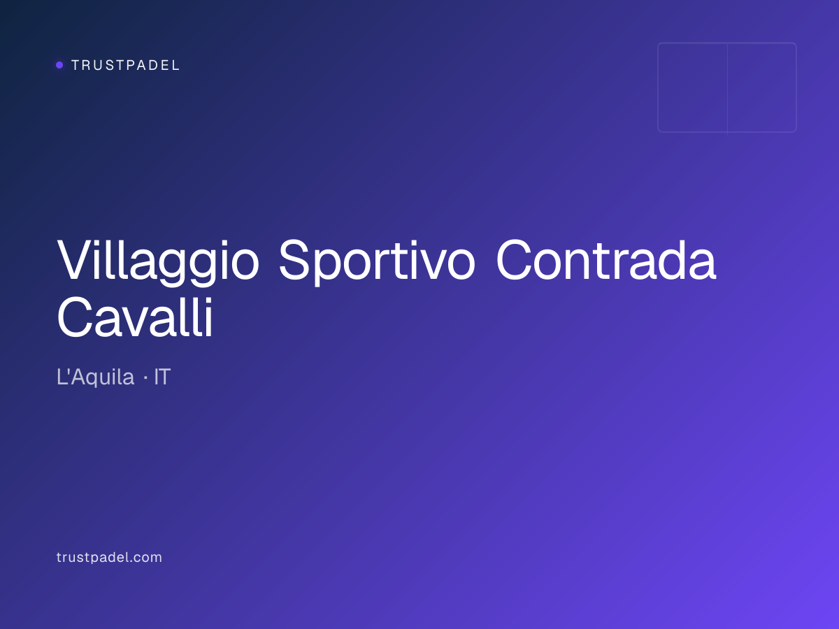 Villaggio Sportivo Contrada Cavalli padel club