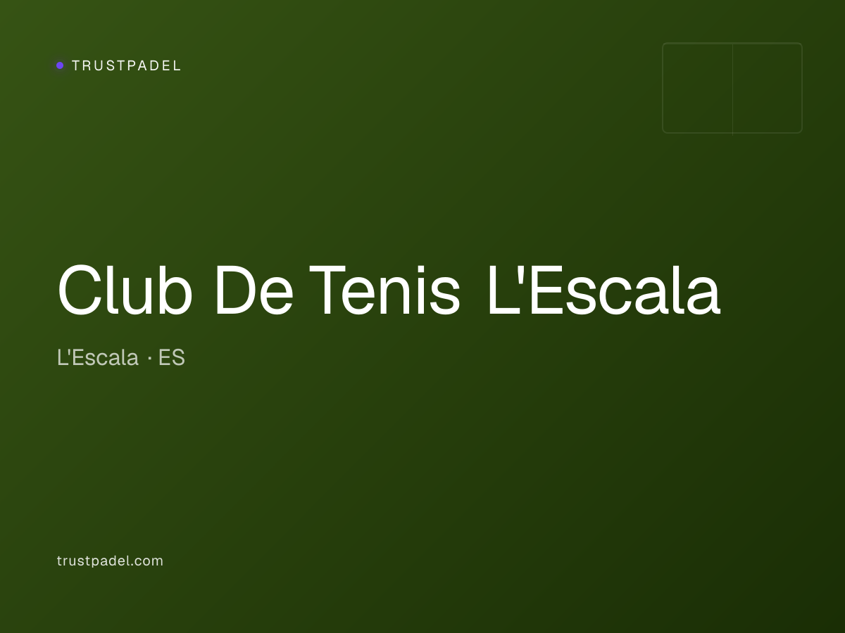 Club De Tenis L'Escala padel club