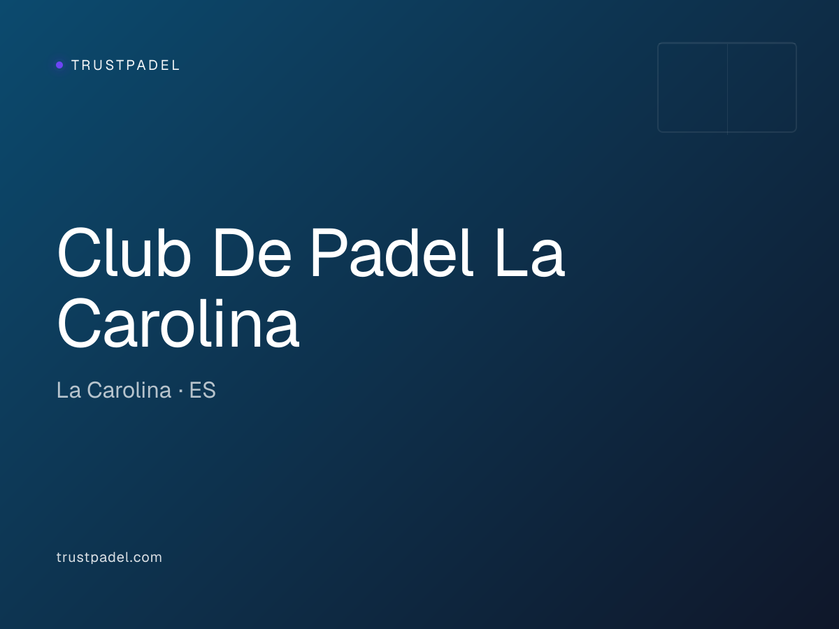 Club De Padel La Carolina padel club