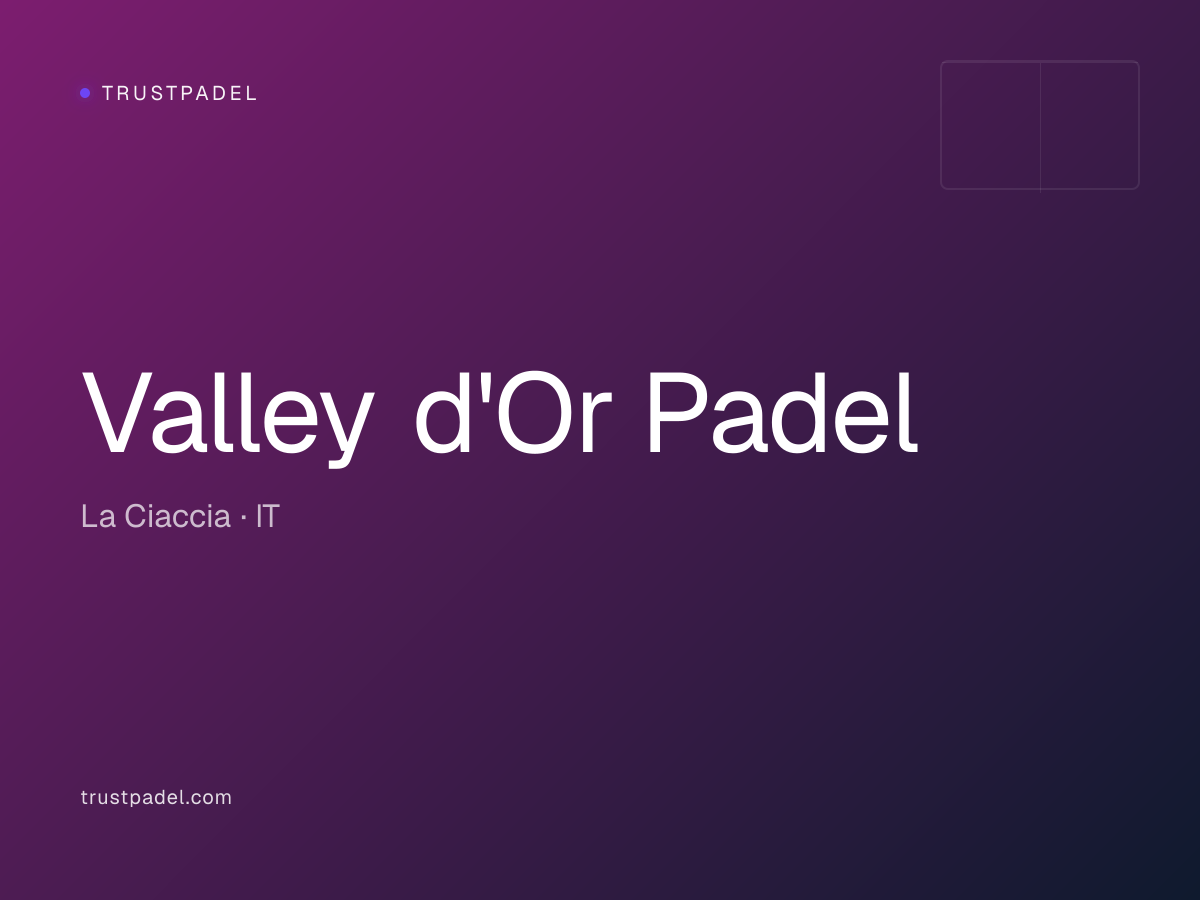 Valley d'Or Padel padel club