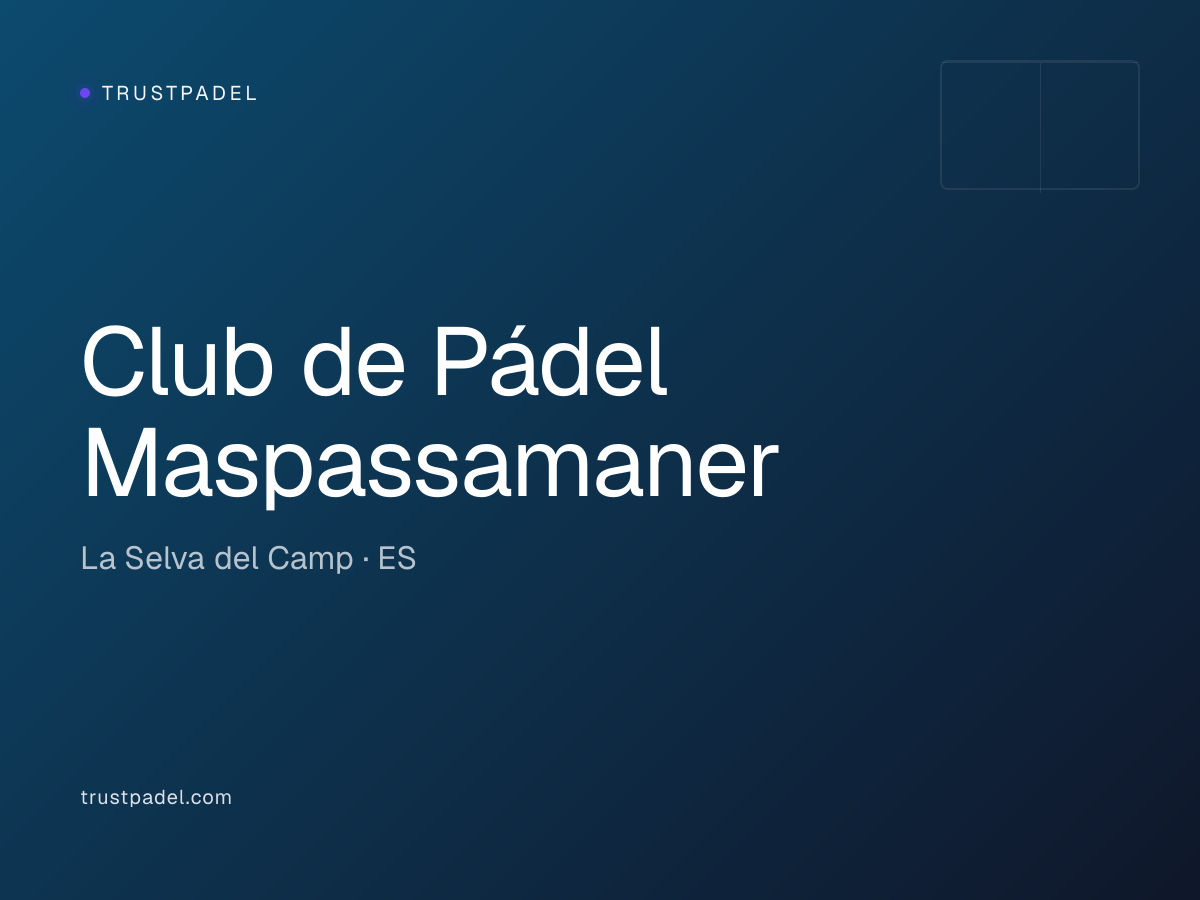 Club de Pádel Maspassamaner padel club