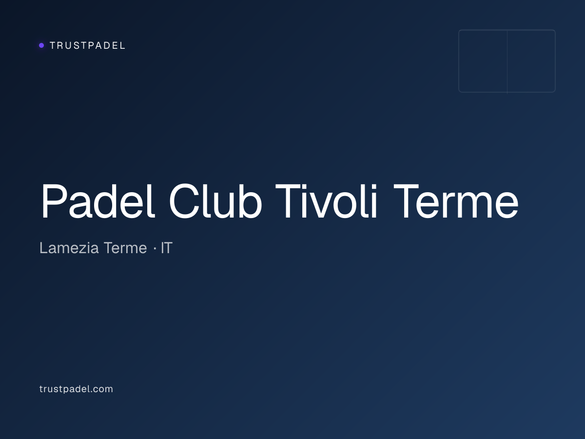 Padel Club Tivoli Terme padel club