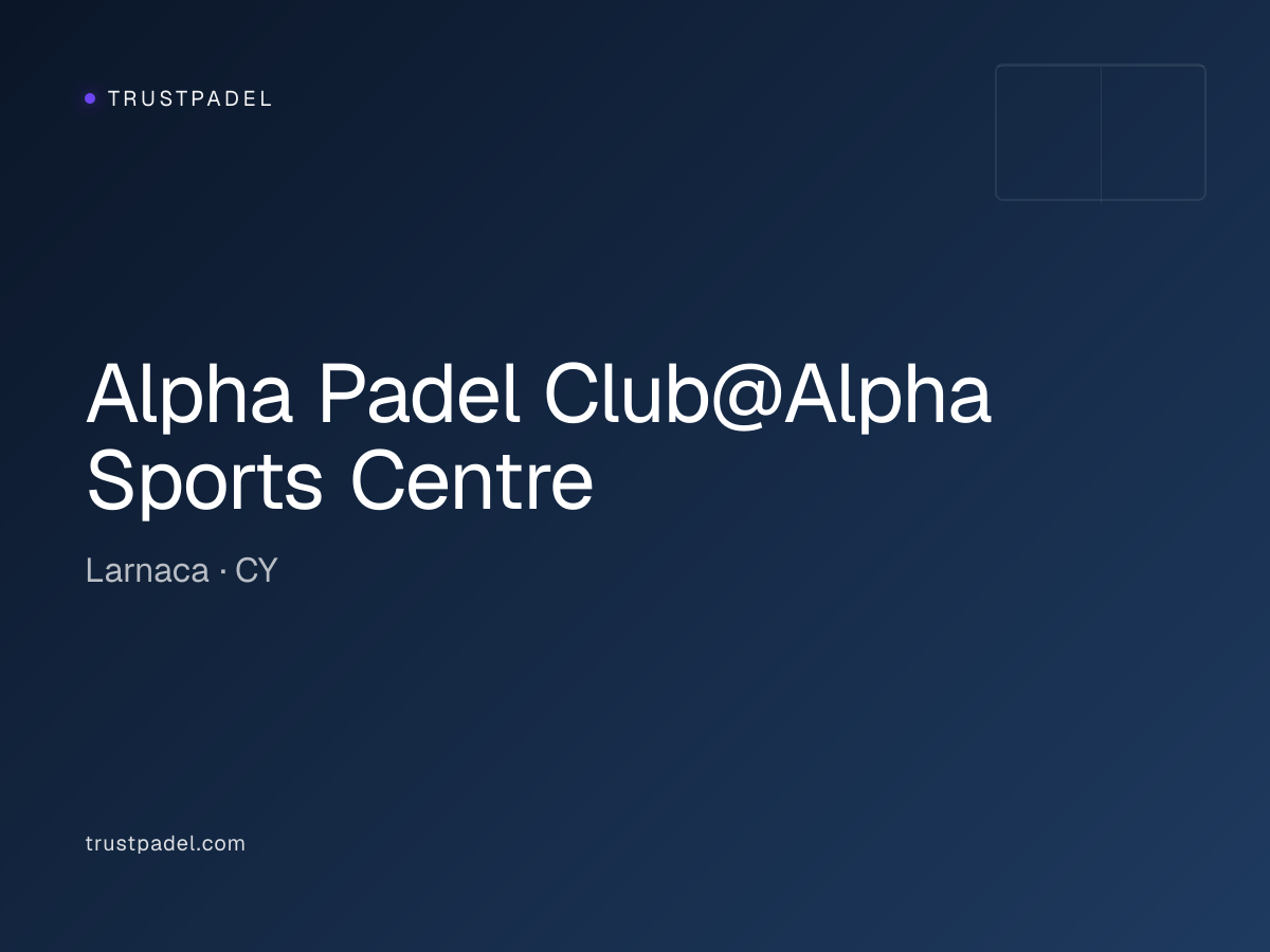 Alpha Padel Club@Alpha Sports Centre padel club