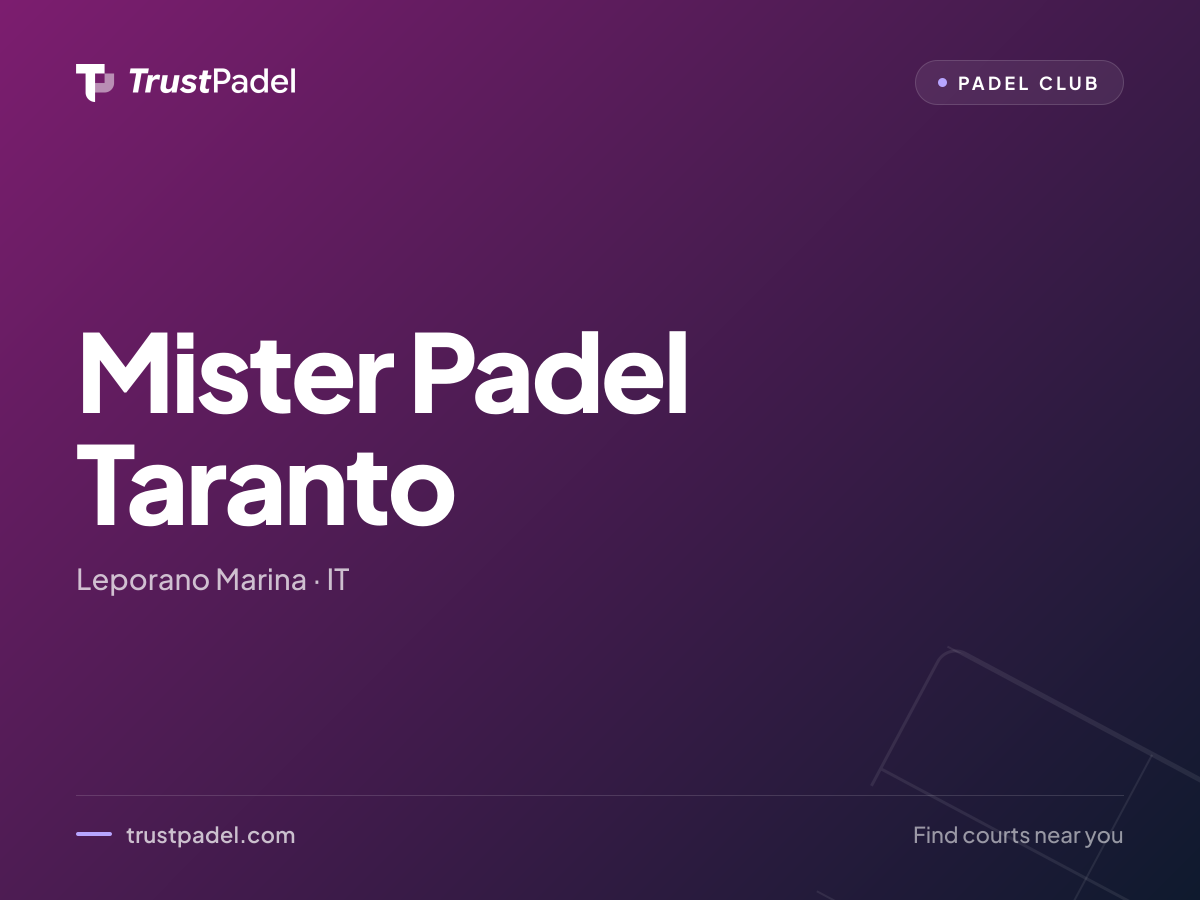 Mister Padel Taranto padel club