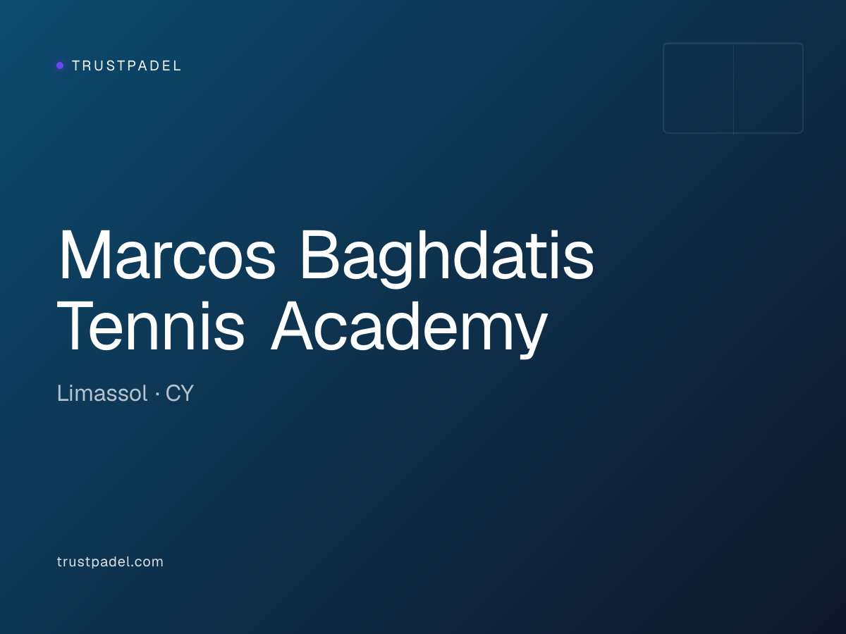 Marcos Baghdatis Tennis Academy padel club