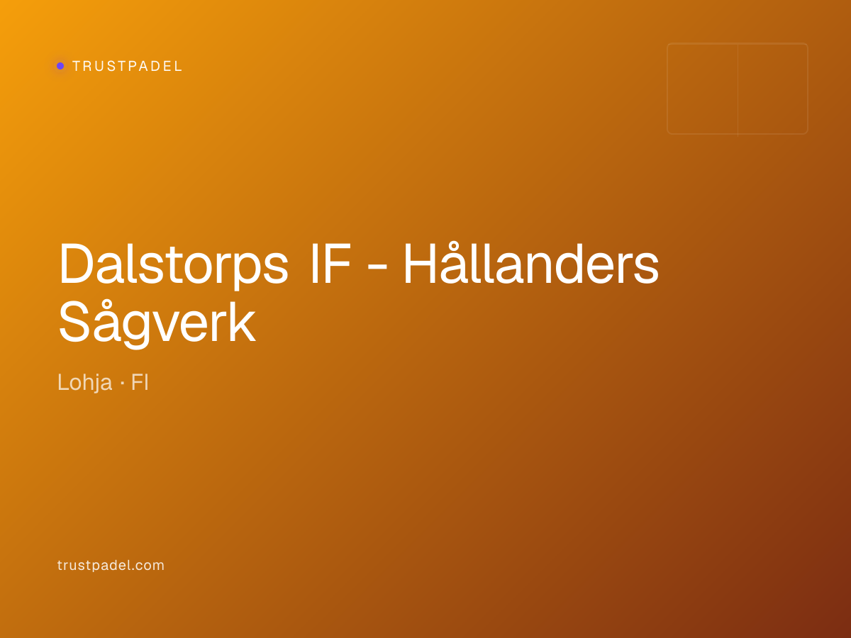 Dalstorps IF - Hållanders Sågverk padel club