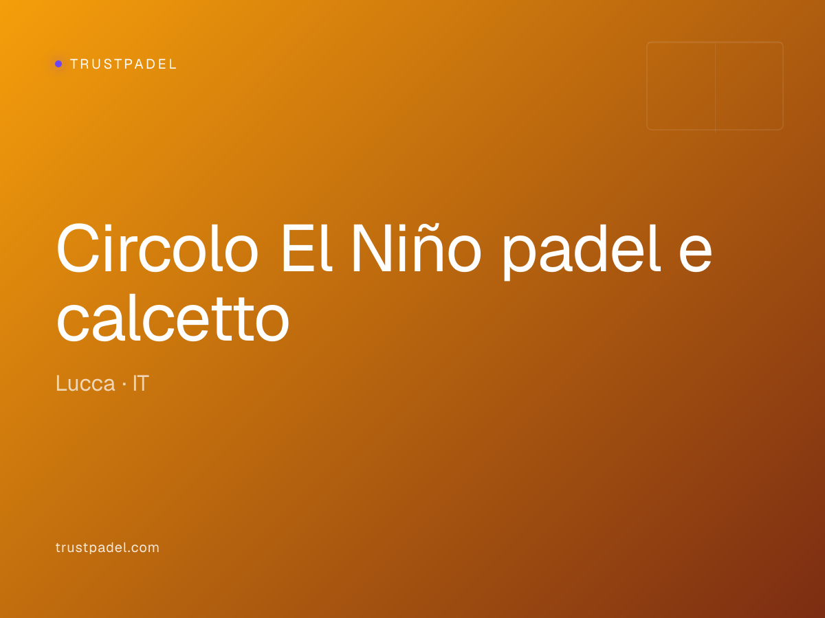 Circolo El Niño padel e calcetto padel club