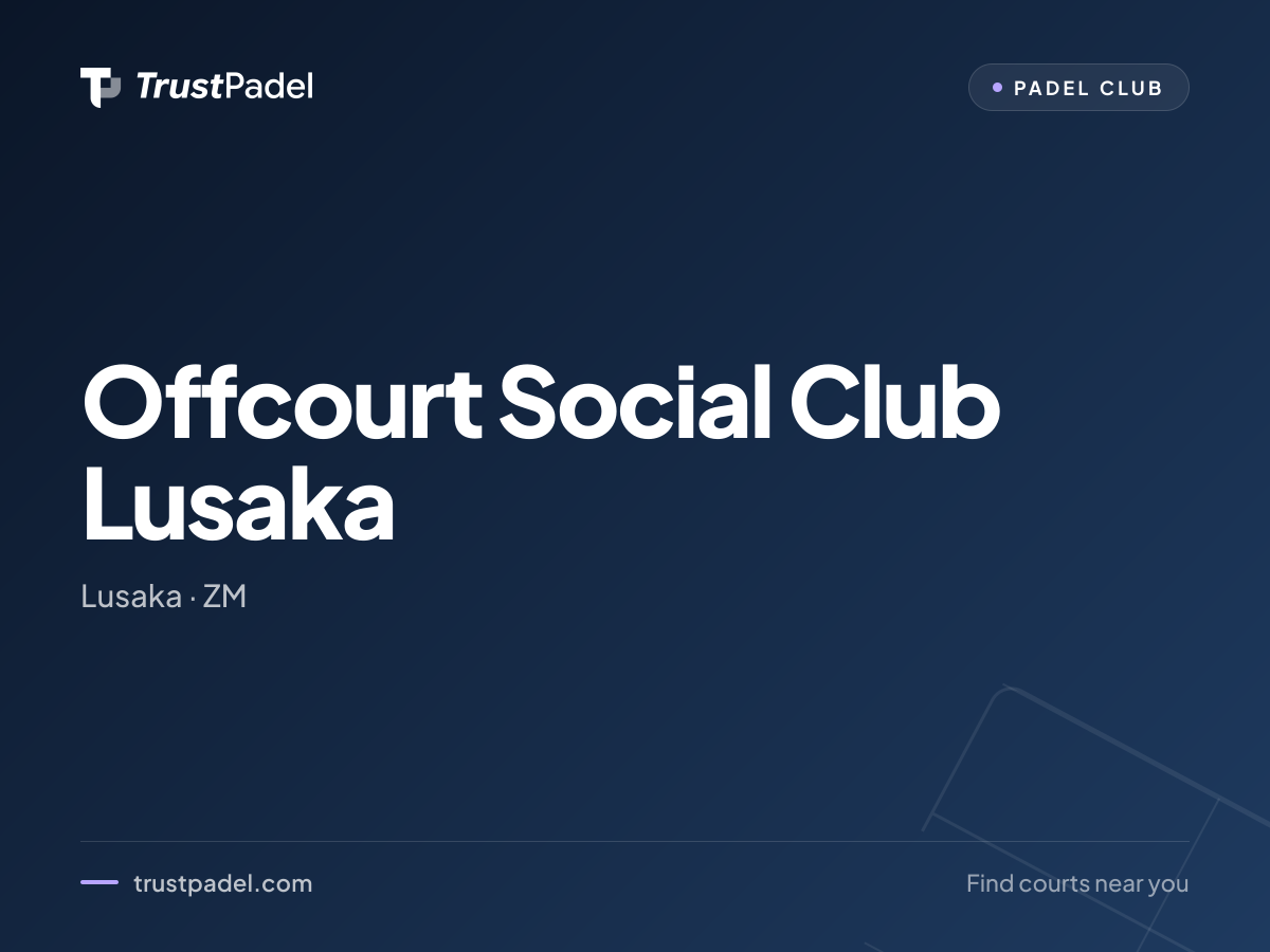 Offcourt Social Club Lusaka padel club