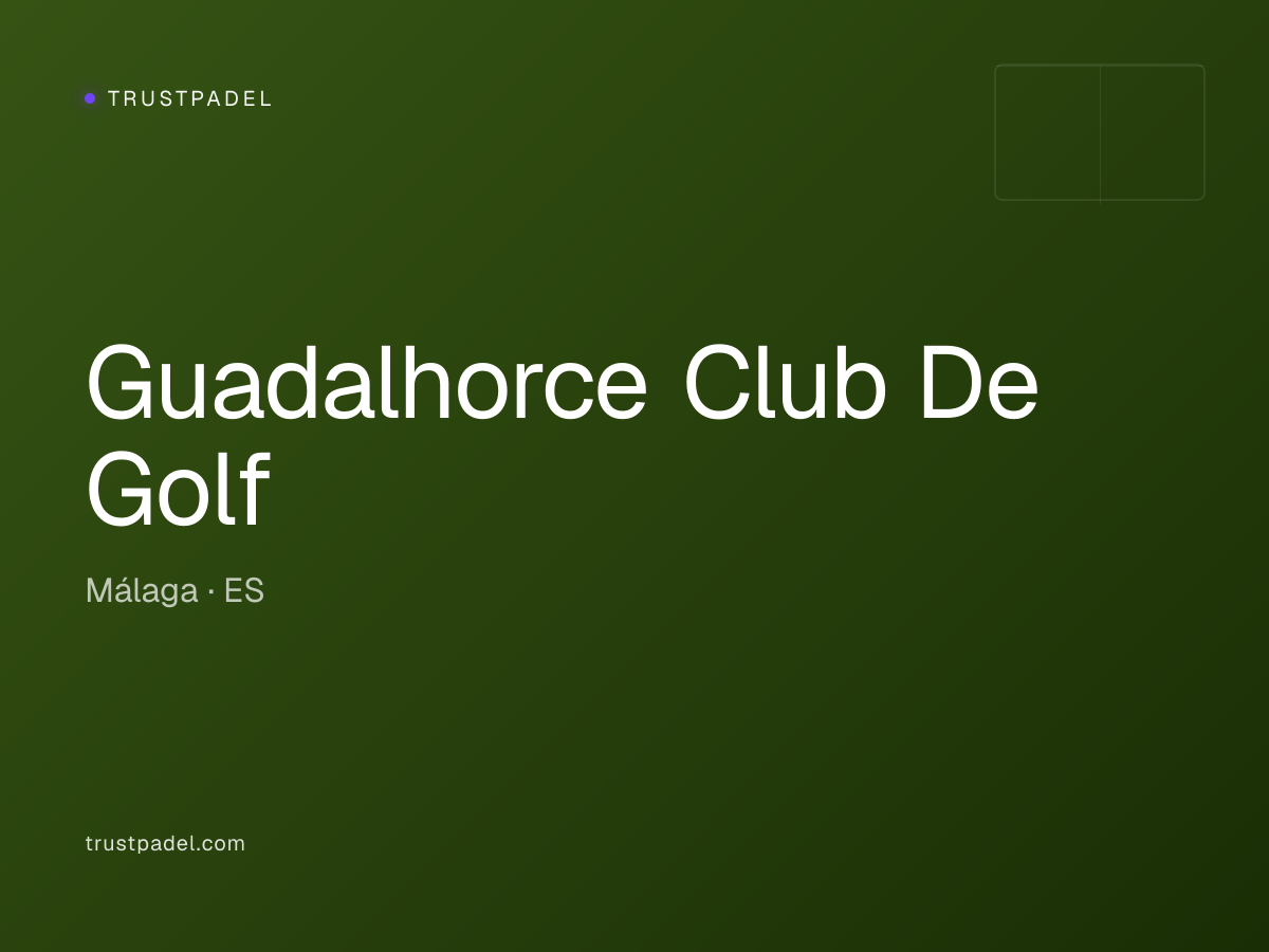 Guadalhorce Club De Golf padel club