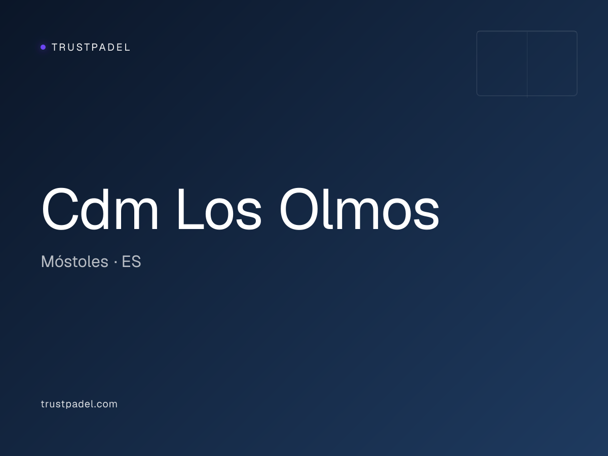 Cdm Los Olmos padel club