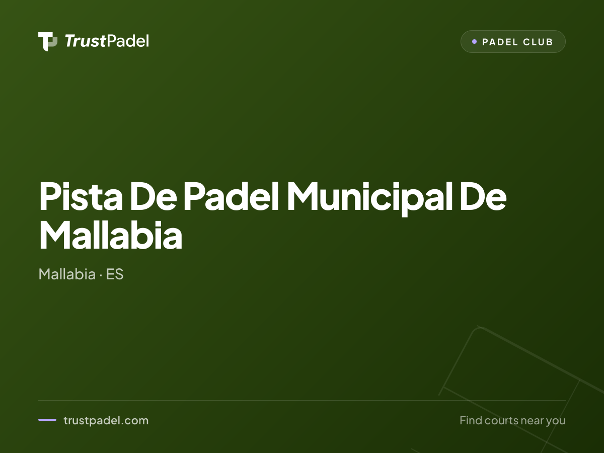 Pista De Padel Municipal De Mallabia padel club