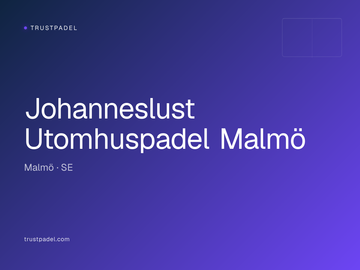 Johanneslust Utomhuspadel Malmö padel club
