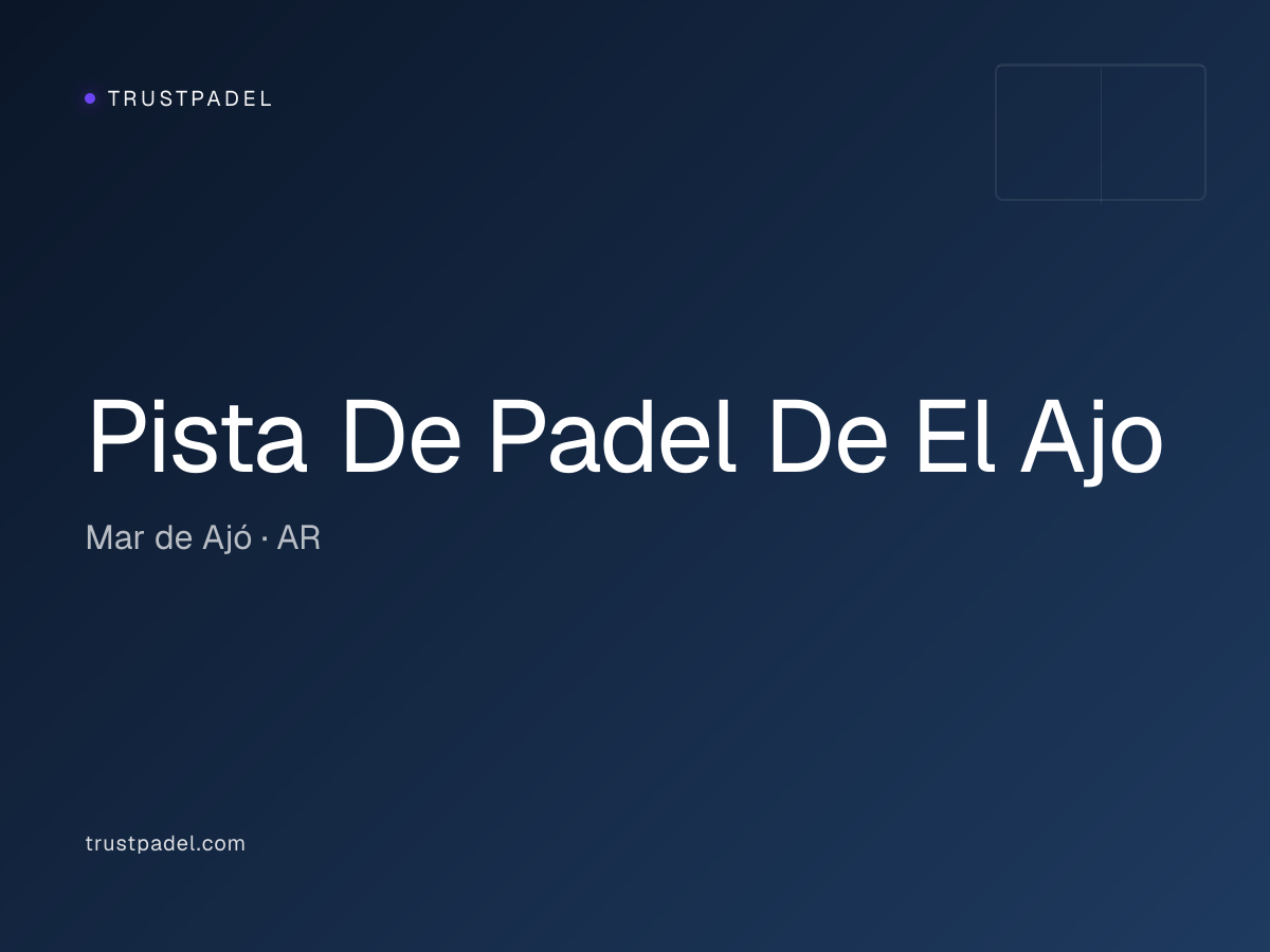 Pista De Padel De El Ajo padel club