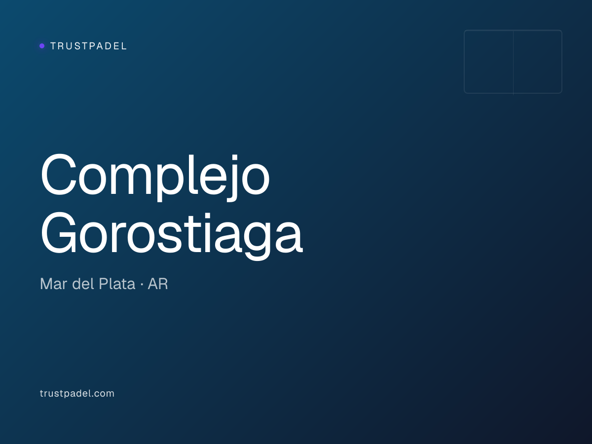 Complejo Gorostiaga padel club