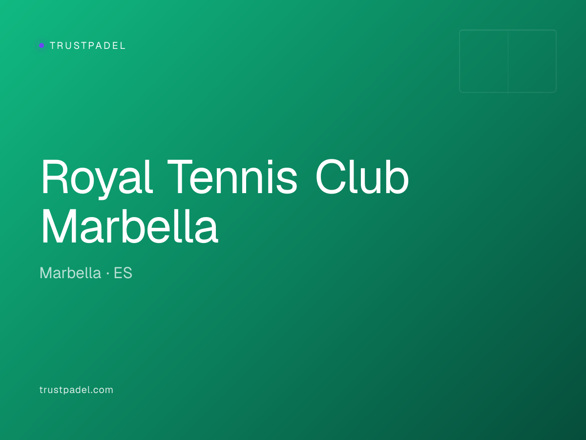 Royal Tennis Club Marbella padel club