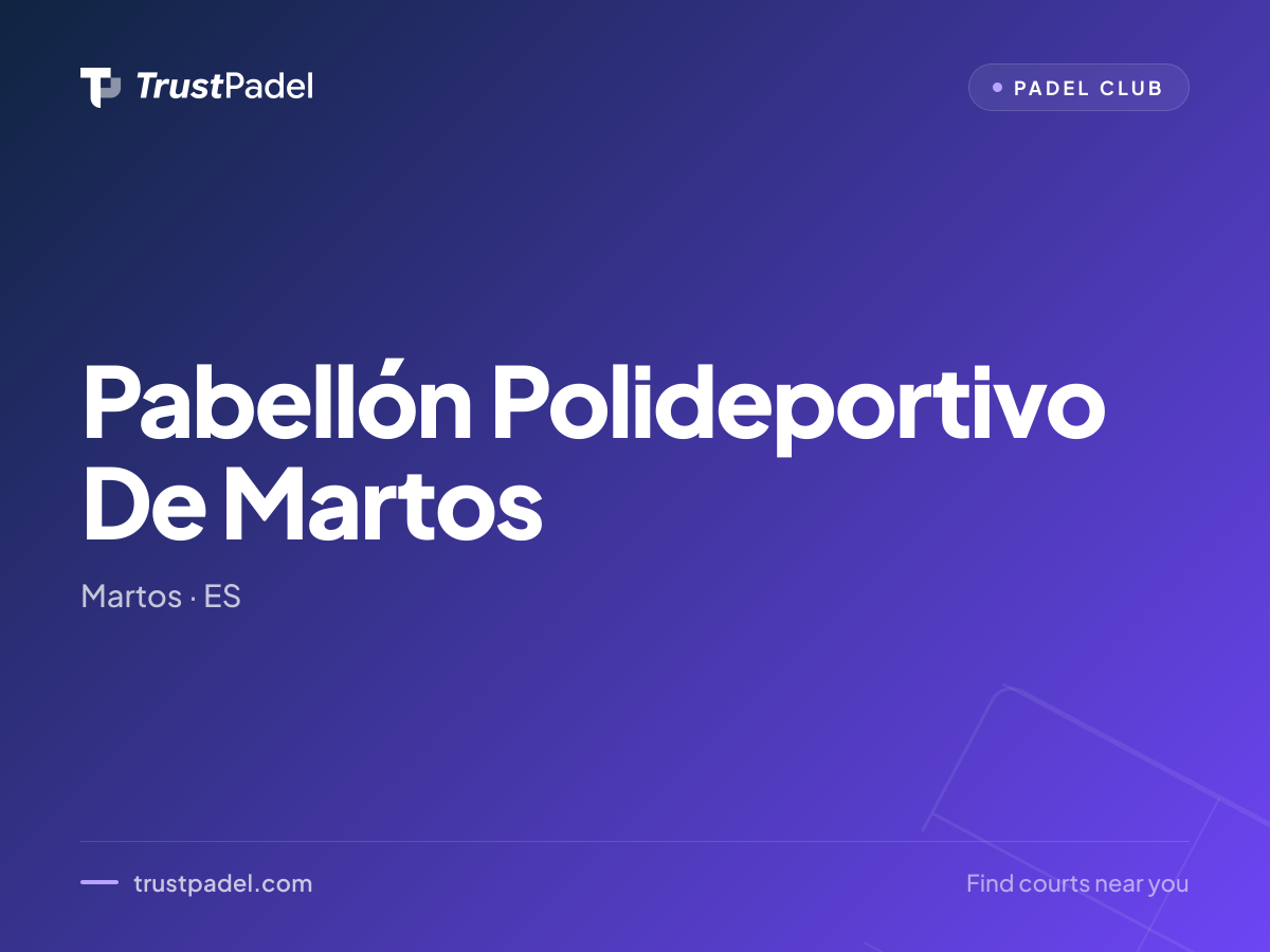 Pabellón Polideportivo De Martos padel club