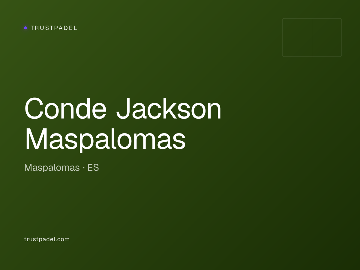 Conde Jackson Maspalomas padel club