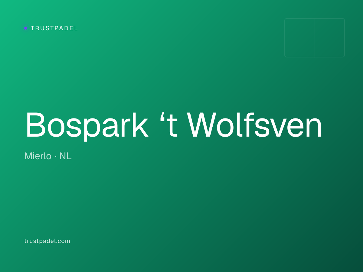 Bospark ‘t Wolfsven padel club