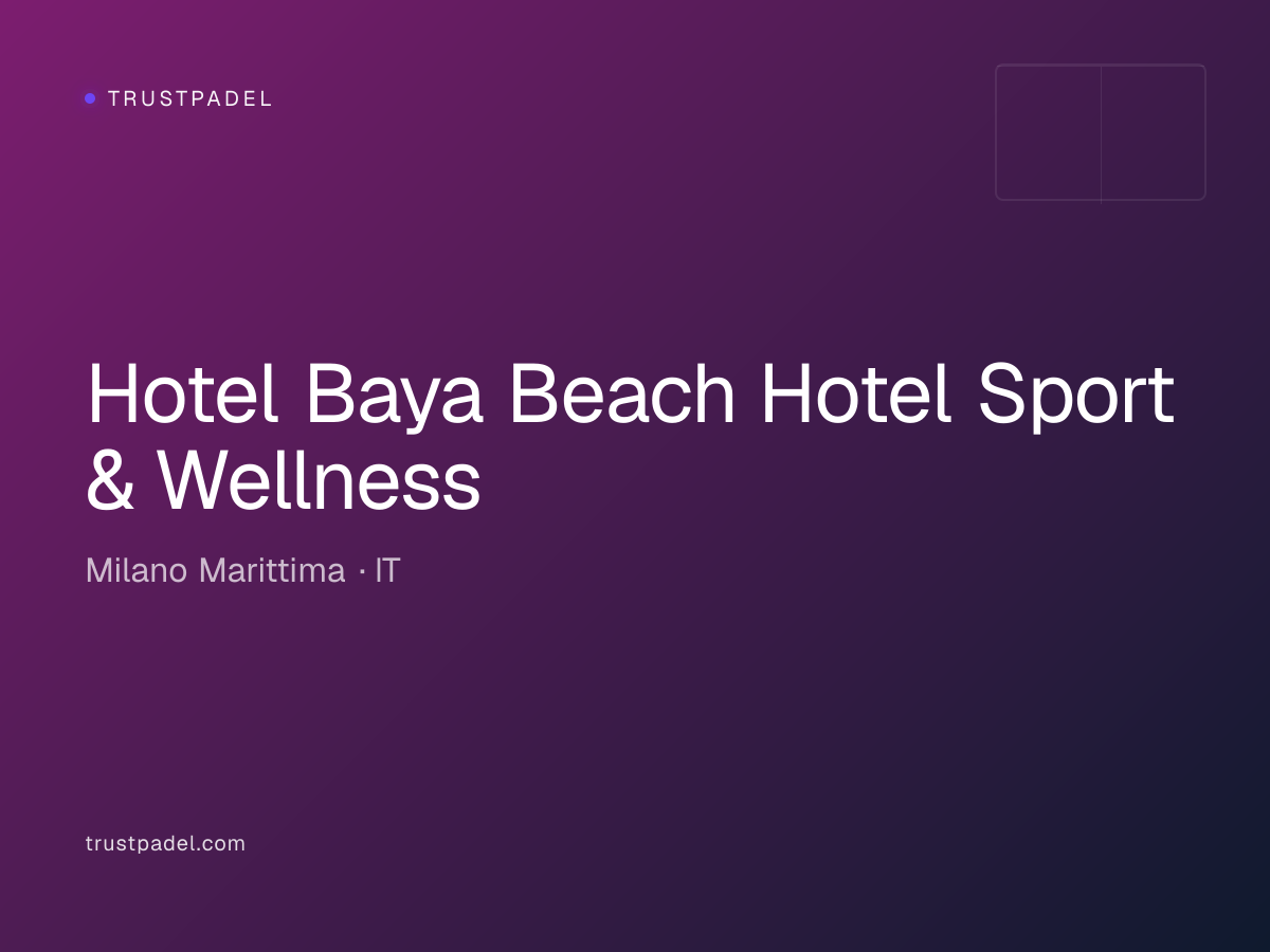 Hotel Baya Beach Hotel Sport & Wellness padel club