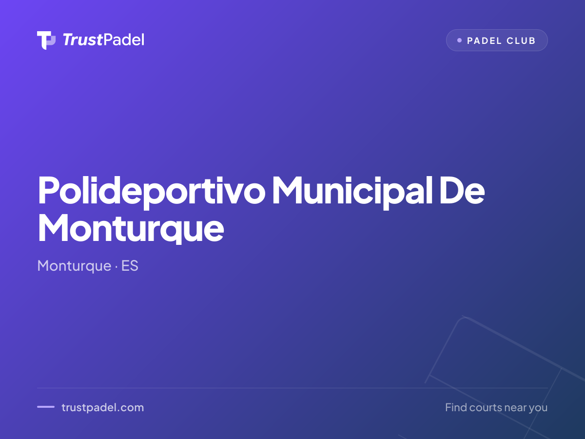 Polideportivo Municipal De Monturque padel club
